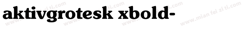 aktivgrotesk xbold字体转换